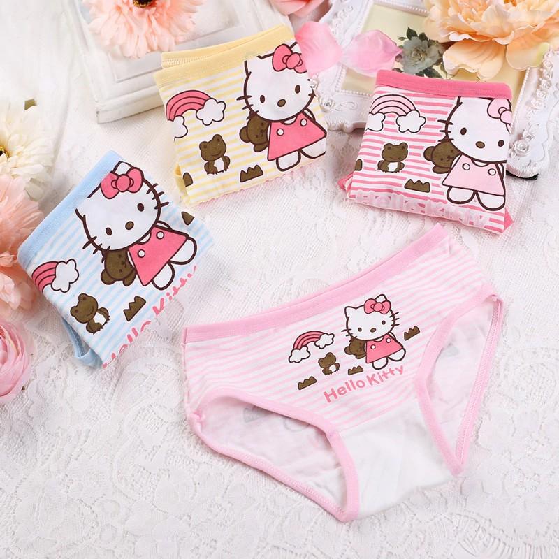 Sét 4 quần lót, quần chip Hello kitty cho bé gái từ 7-20kg