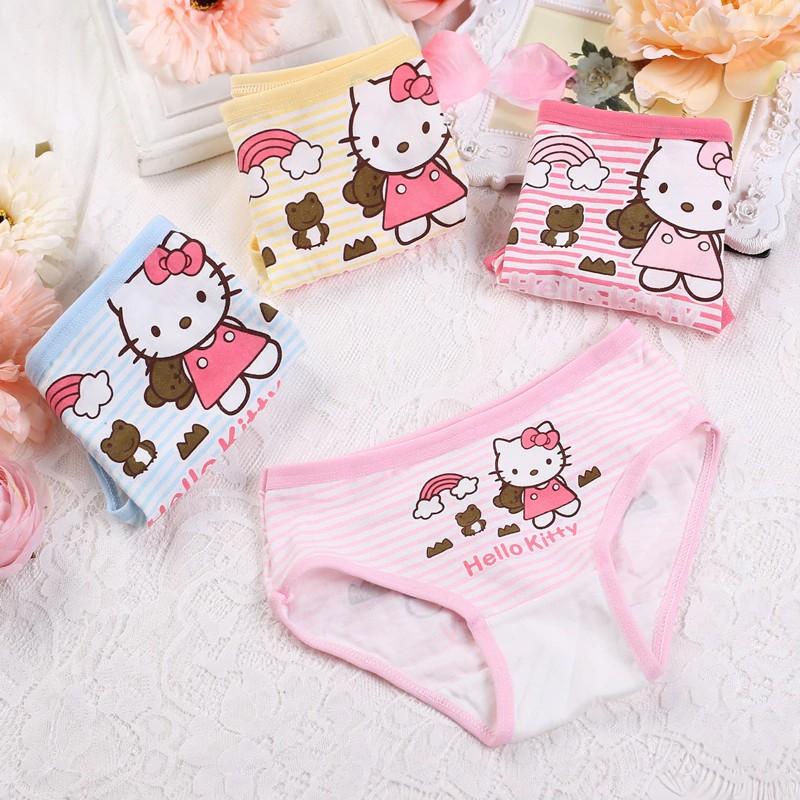 Sét 4 quần lót, quần chip Hello kitty cho bé gái từ 7-20kg( MS 05)