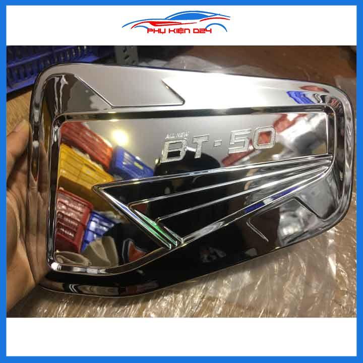 Ốp nắp xăng BT-50 2022-2023 mạ crom bảo vệ chống trầy trang trí ô tô