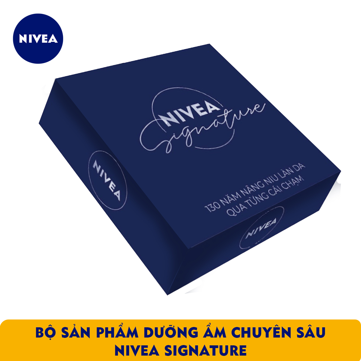 Bộ Sản Phẩm Dưỡng Ẩm Chuyên Sâu và Phục Hồi Da Khô NIVEA Signature (Sữa Dưỡng Thể 400ml - 80204 &amp; Kem Dưỡng Ẩm Dịu Nhẹ mọi loại da 150ml - 80104 &amp; Son Dưỡng Môi Original Care 4.8g - 85061)