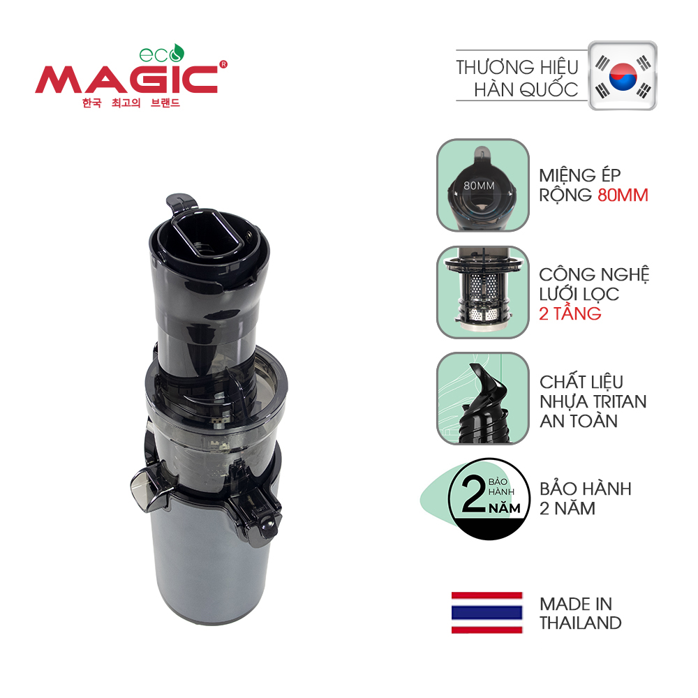 Máy ép tốc độ chậm miệng rộng thế hệ mới Magic Eco AC-139 - Hàng chính hãng