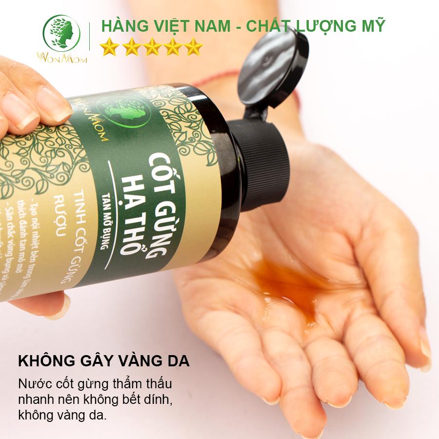 Combo dưỡng trắng body và săn chắc eo sau sinh Wonmom ( 1 Cốt nghệ + 1 Cốt gừng hạ thổ )