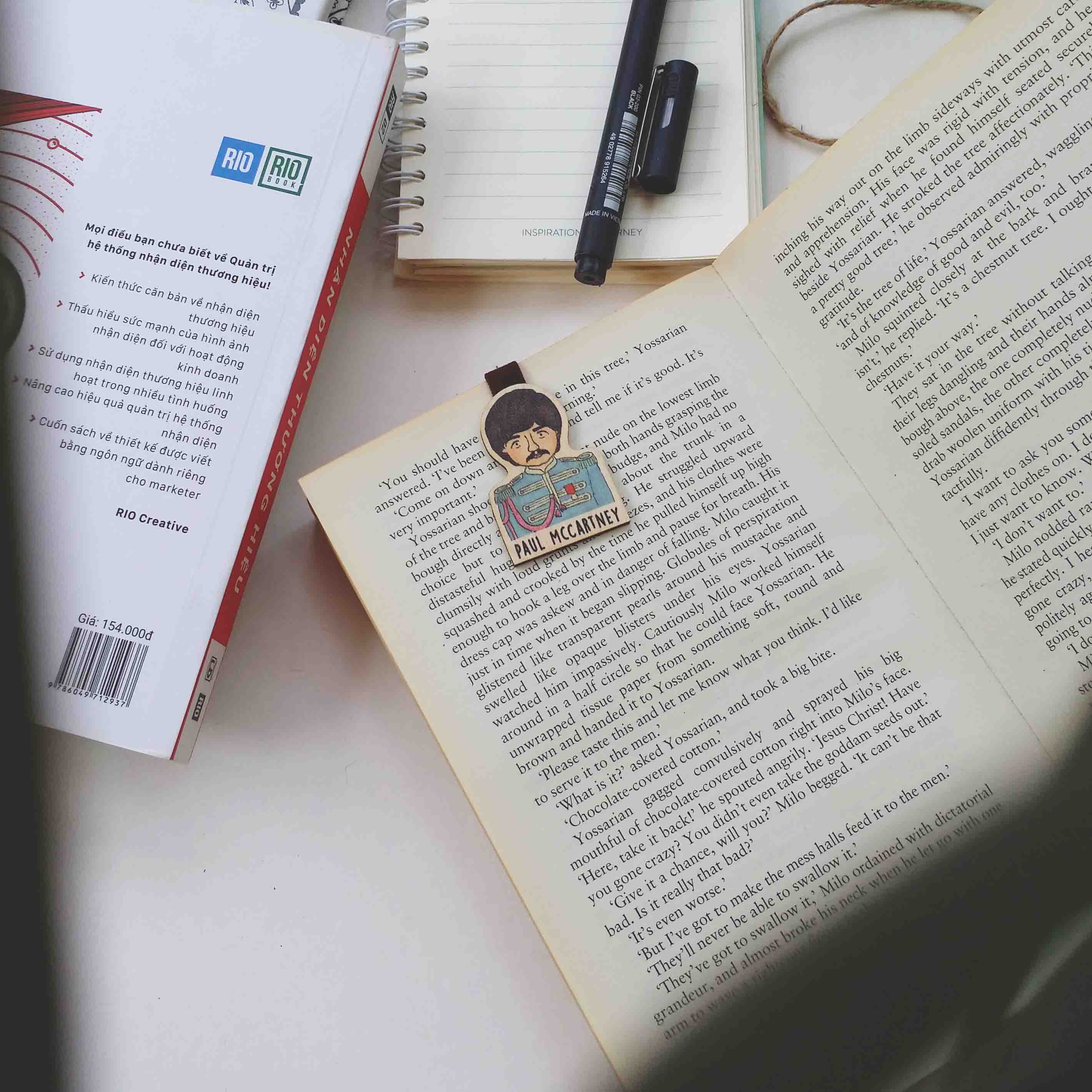 Bookmark gỗ nam châm Paul McCartney nhóm Beatles BO033