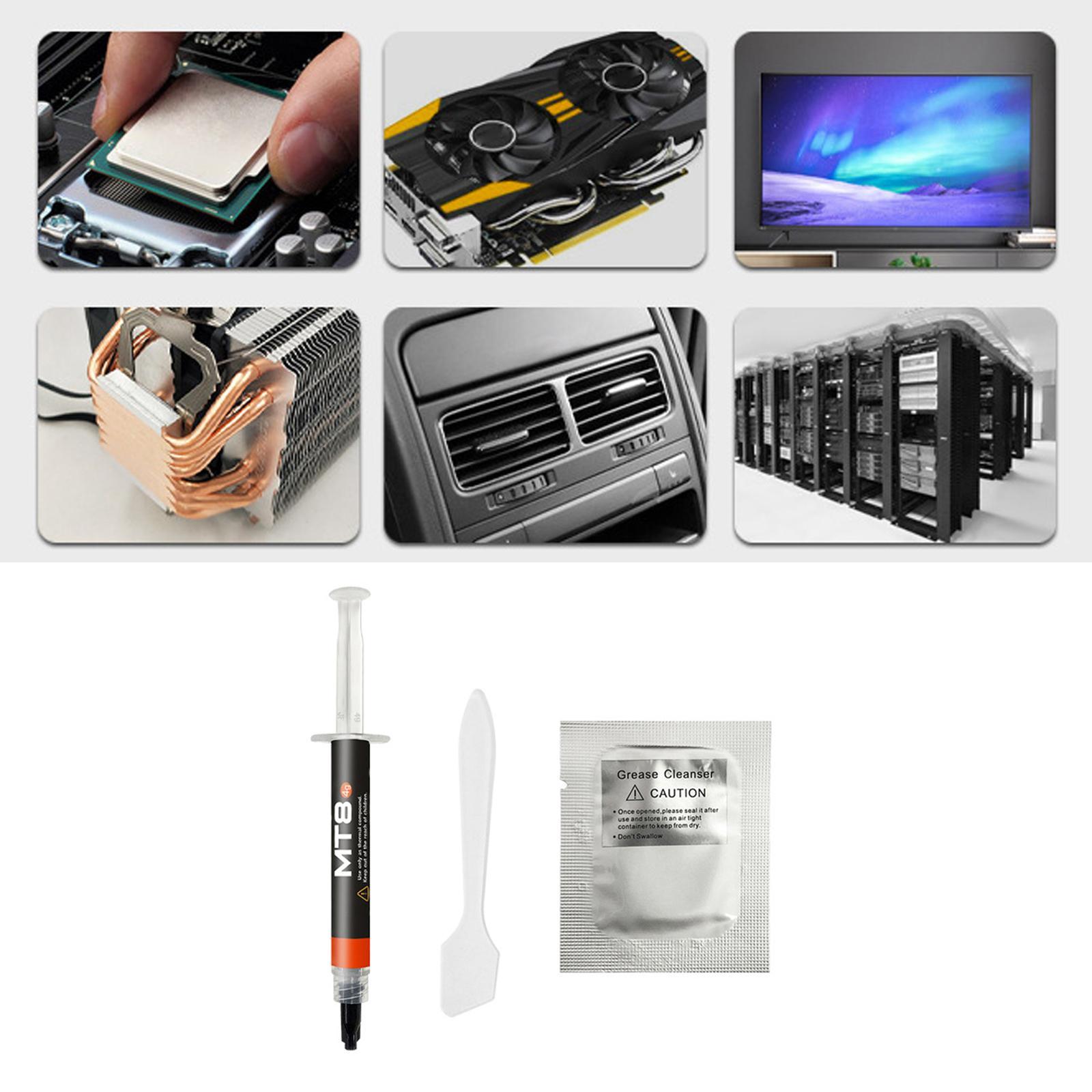 Thermal Compound Paste, 4G CPU GPU Cooler Heatsink Easy to Apply 12.8W/M·K for CPU