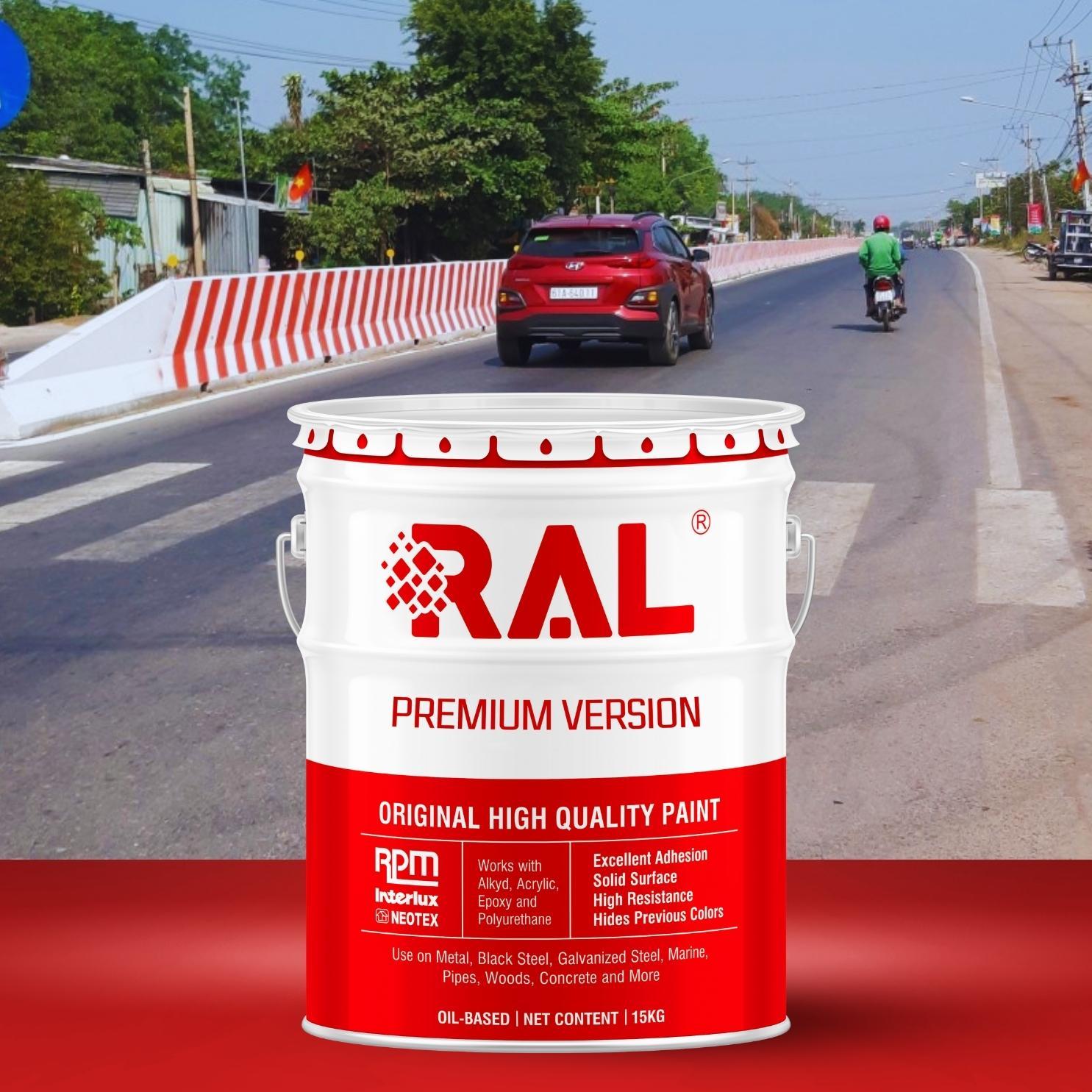 Sơn bó vỉa Alkyd kinh tế RAL RASIDE SMOOTH - 5KG