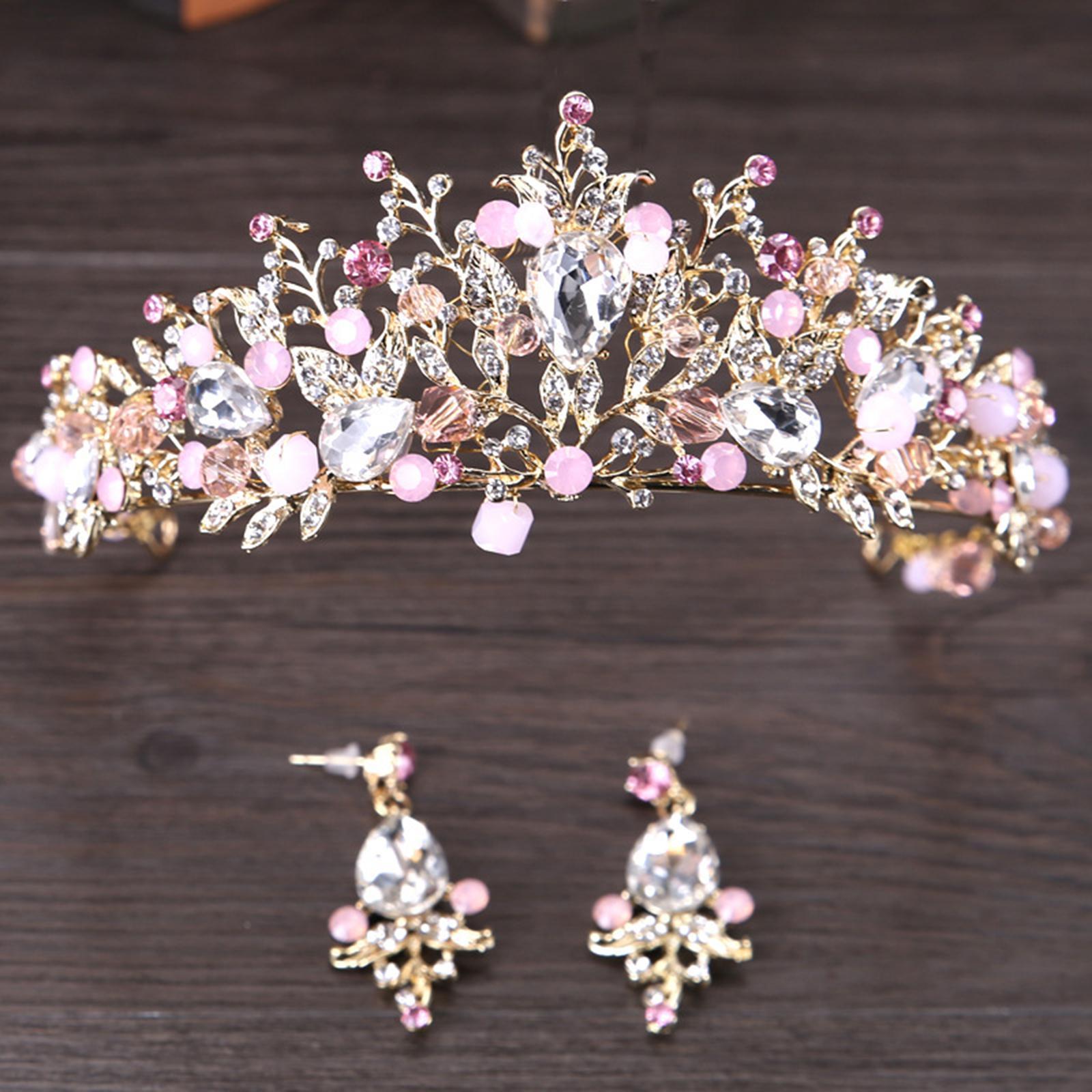 Tiara and Crown Elegant Jeweled Costume Headbands for Birthday Party Prom