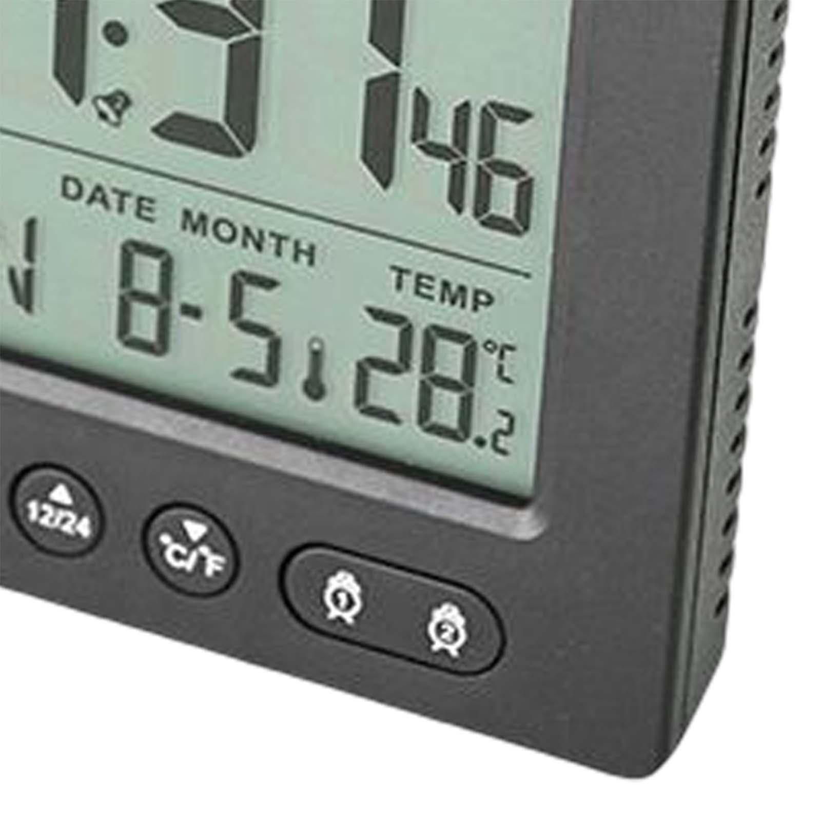 Digital Clock LCD Time Week Date Temperature Display for Living Room Home