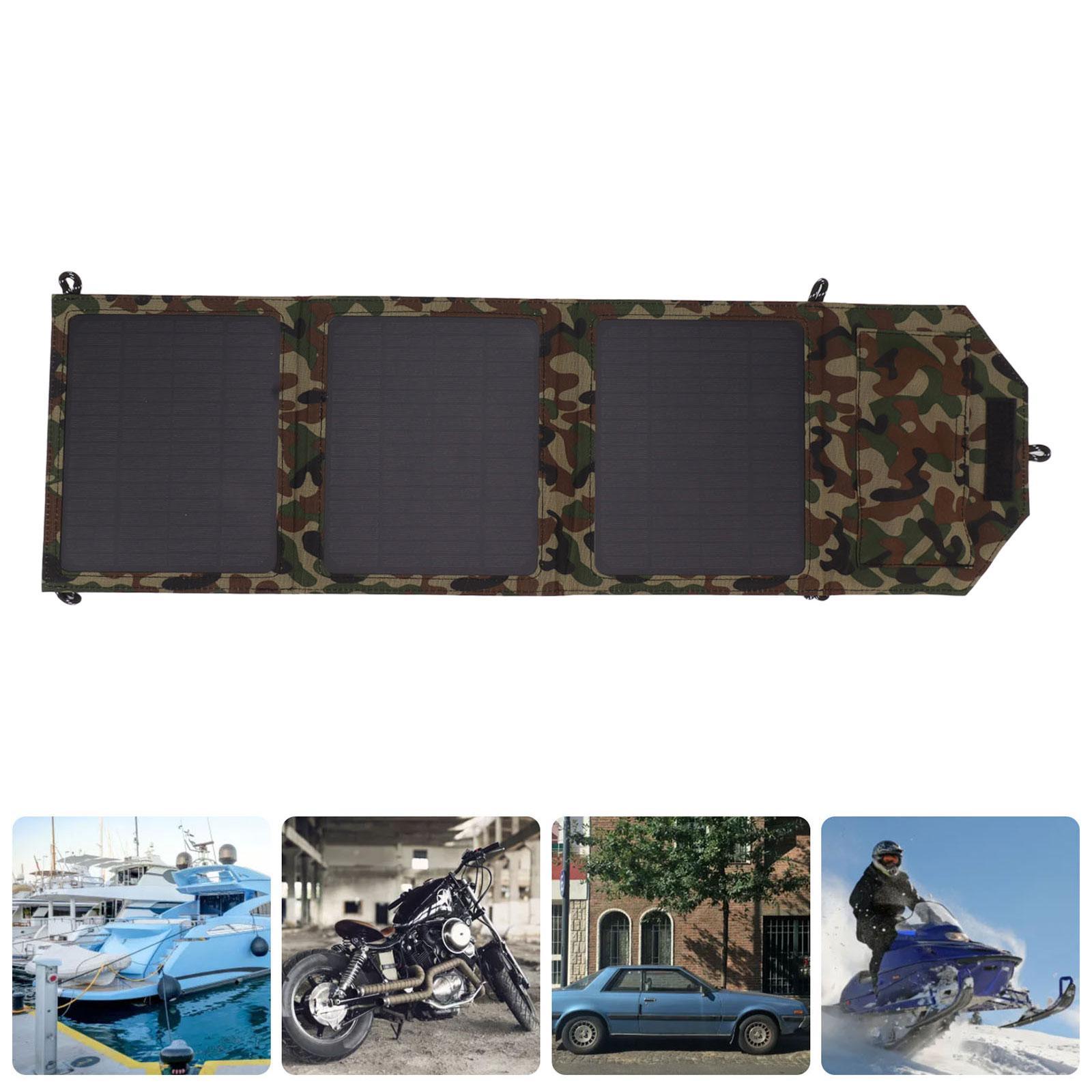 Portable Solar Panel Dual USB 30W 18V 5V for Travel Charging Smartphone Fan