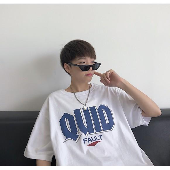 Áo phông tay lỡ form rộng mùa hè chữ QUID