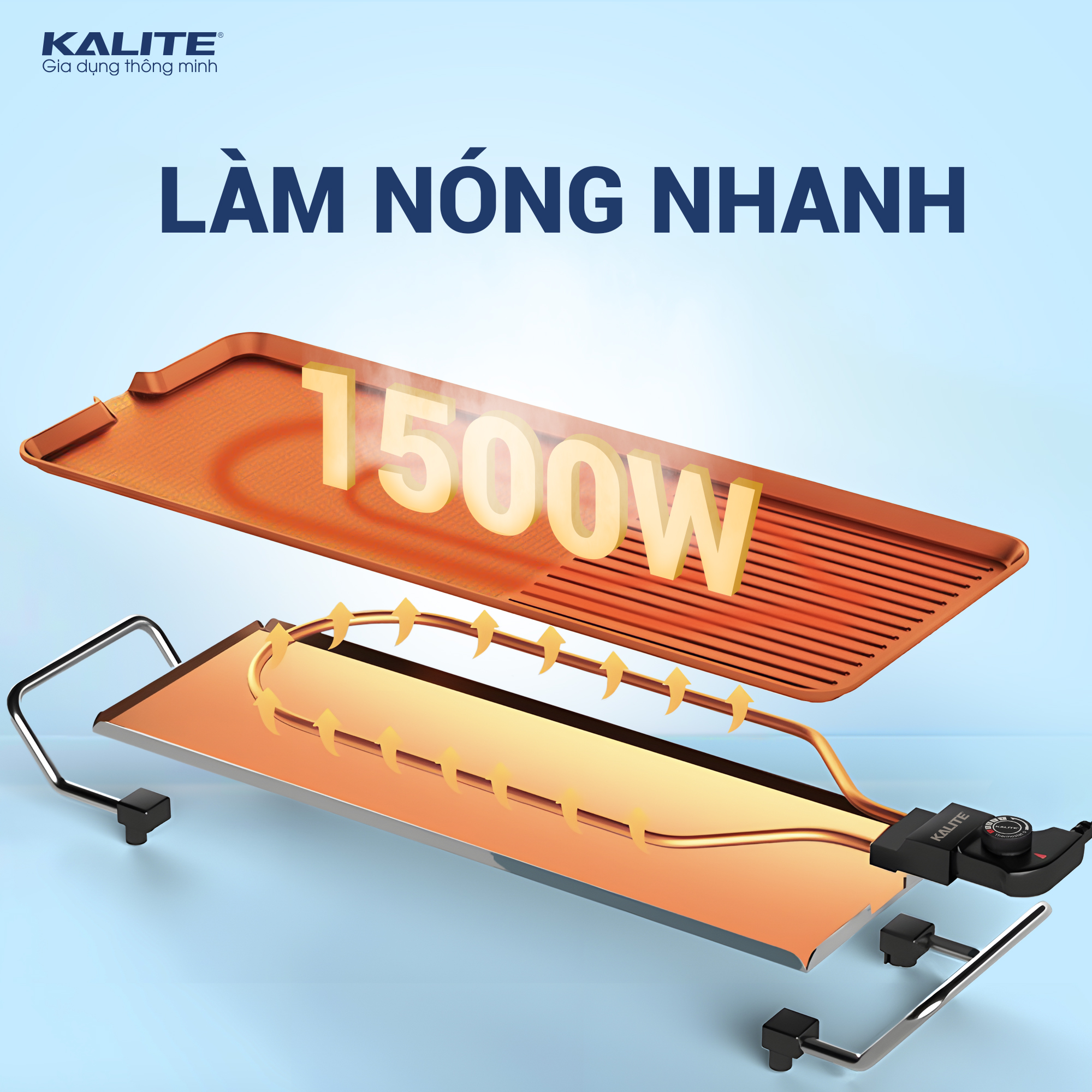 Bếp Nướng Điện KALITE KLG280, Nướng Không Sinh Khói, công nghệ Tự Ngắt Khi Quá Tải Điện, công suất 1500w - HÀNG CHÍNH HÃNG