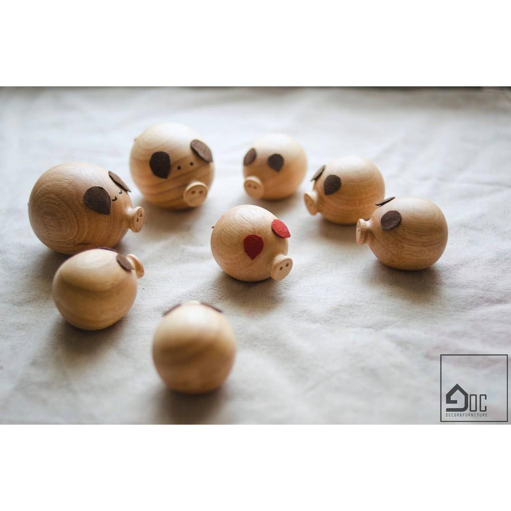 ĐỒ CHƠI GỖ AN TOÀN CHO BÉ, BỘ GIA ĐÌNH HEO