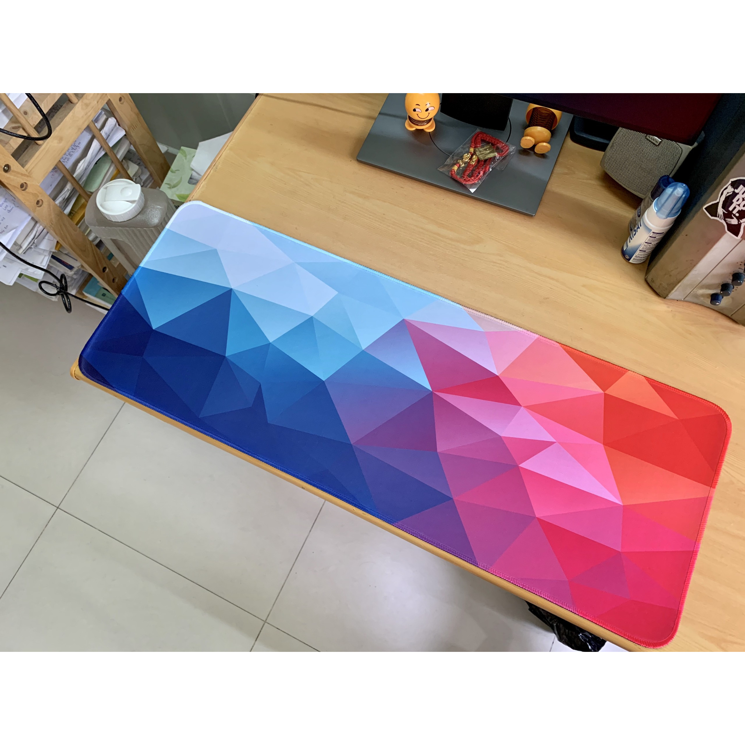 Lót chuột, bàn di chuột, mouse pad kích thước lớn 80x30, 90x40 có may bo viền bề mặt trơn mịn đế cao su chống trượt nhiều mẫu mới 2021