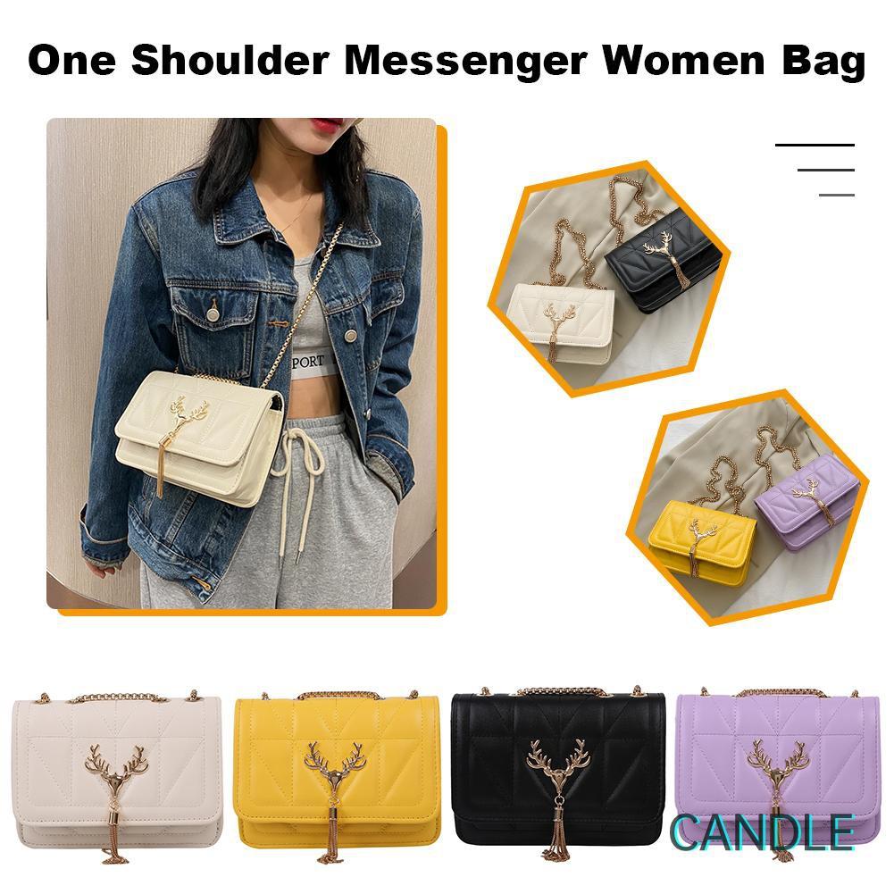 Túi Đeo Chéo Da Pu Phối Tua Rua Thời Trang