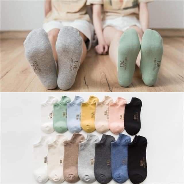 COMBO 7 đôi tất nữ , vớ nữ 7 đôi 7 màu đi trong tuần hàng đẹp