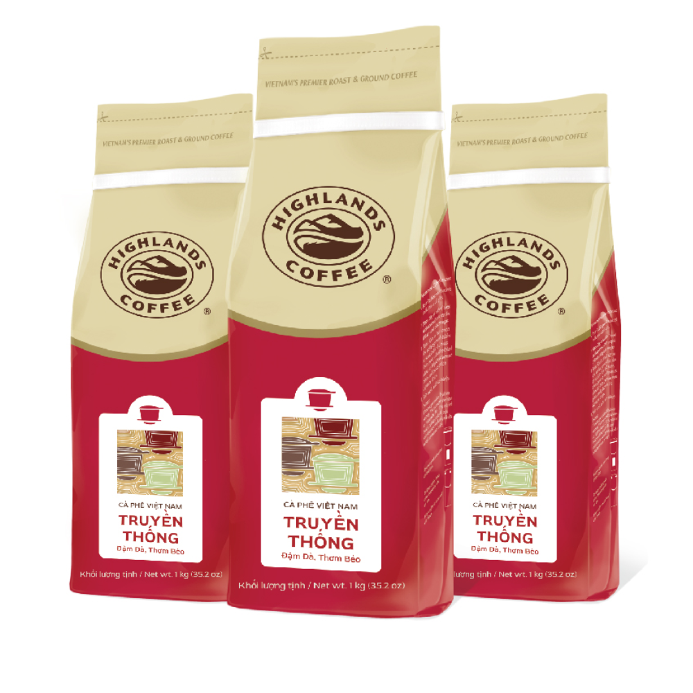 Cà Phê Bột Truyền Thống Highlands Coffee (1kg)