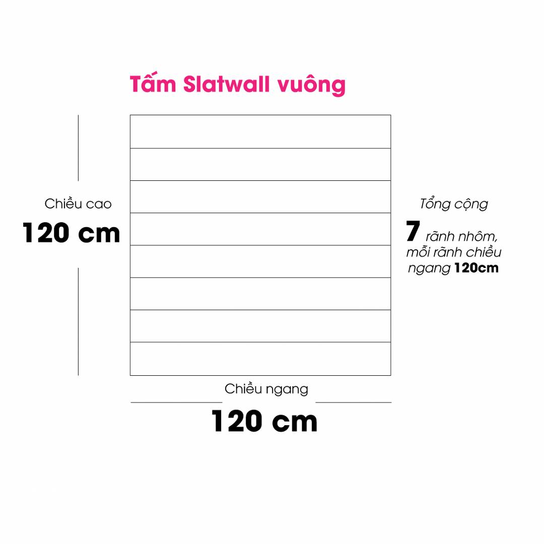Tấm gỗ xẻ rãnh SMLIFE Slatwall - Walnut đậm - Ngang 120cm | Cao 240cm