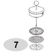 Cấu tạo piton nén của bình pha cà phê Bialetti kiểu Pháp 1L 990003190