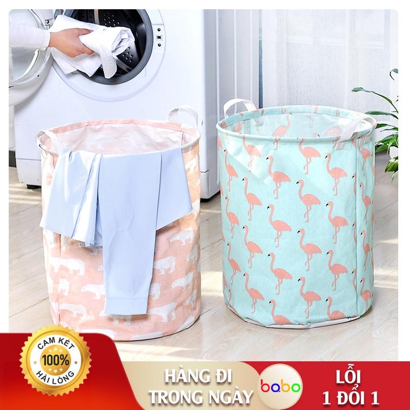 Giỏ Đựng Quần Áo Bẩn Hộ Gia Đình Lớn Giỏ Đựng Đồ Giặt Vải Có Thể Gập Lại Chống Nước