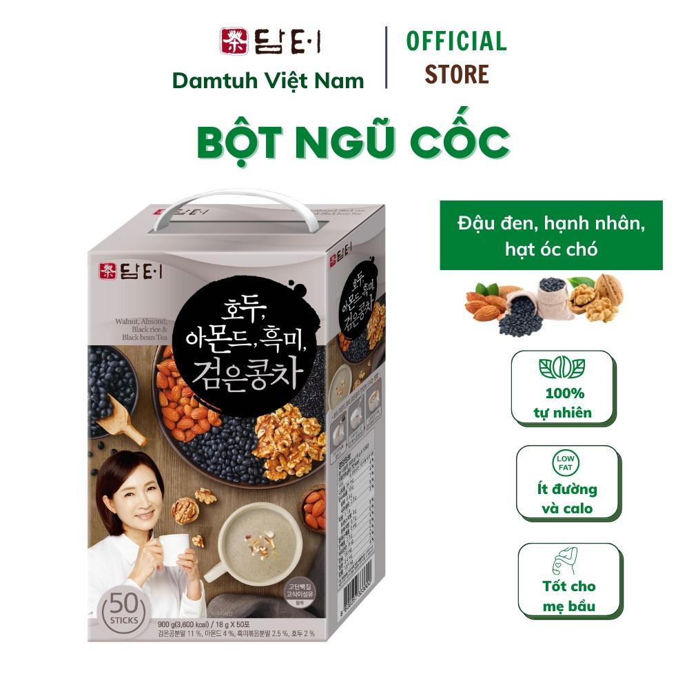 Ngũ Cốc Đậu Đen, Hạnh Nhân, Hạt Óc Chó Damtuh - Hộp 50 Gói