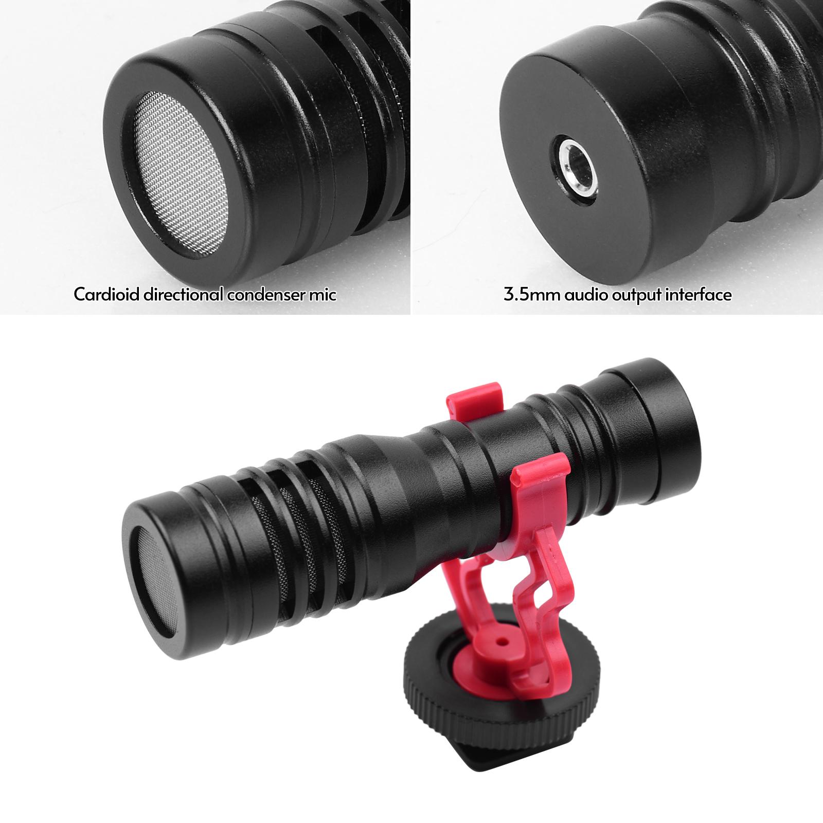 Phỏng vấn Micrô tụ điện định hướng Cardioid Đa năng ghi âm Vlog Phát trực tiếp ghi âm Vlog với TRS 3,5 mm