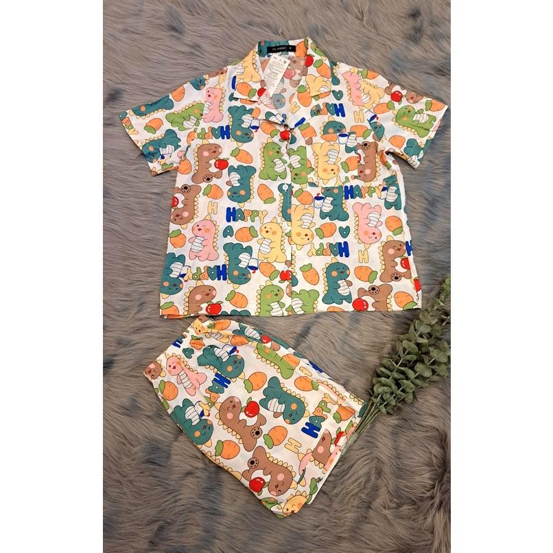 Bộ lanh mặc nhà, bộ tole nữ, bộ pijama quần đùi cổ đanton tay ngắn mawch thoải mái