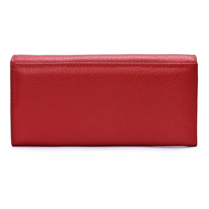 HJ3119-20-21-22-23 - Bóp nữ da thật cao cấp Huy Hoàng 2 gấp màu da, đen, đỏ, hồng, nâu