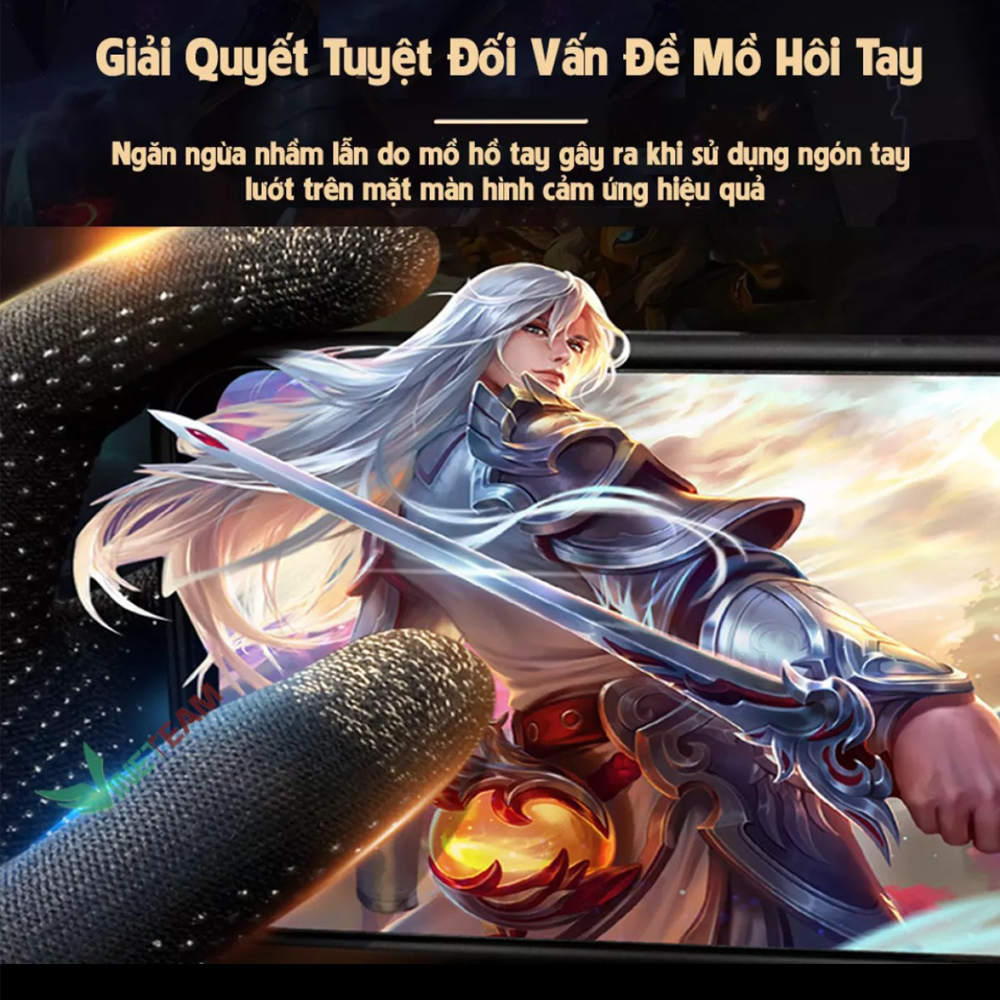 Bộ găng tay chơi game bao 10 ngón tay cao cấp chống mồ hôi chống trượt