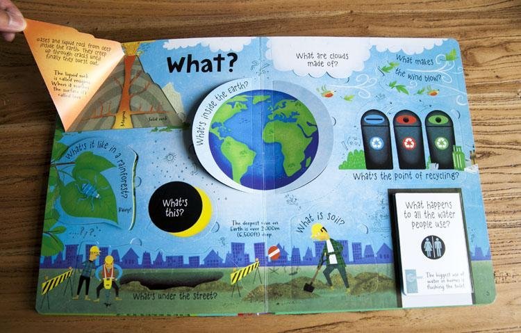 Sách tương tác tiếng Anh - Usborne Lift-the-flap Questions &amp; Answers about Our World