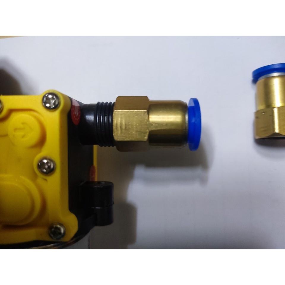 Ren đồng nối bơm mini đôi ra dây 8 - 10 - 12li