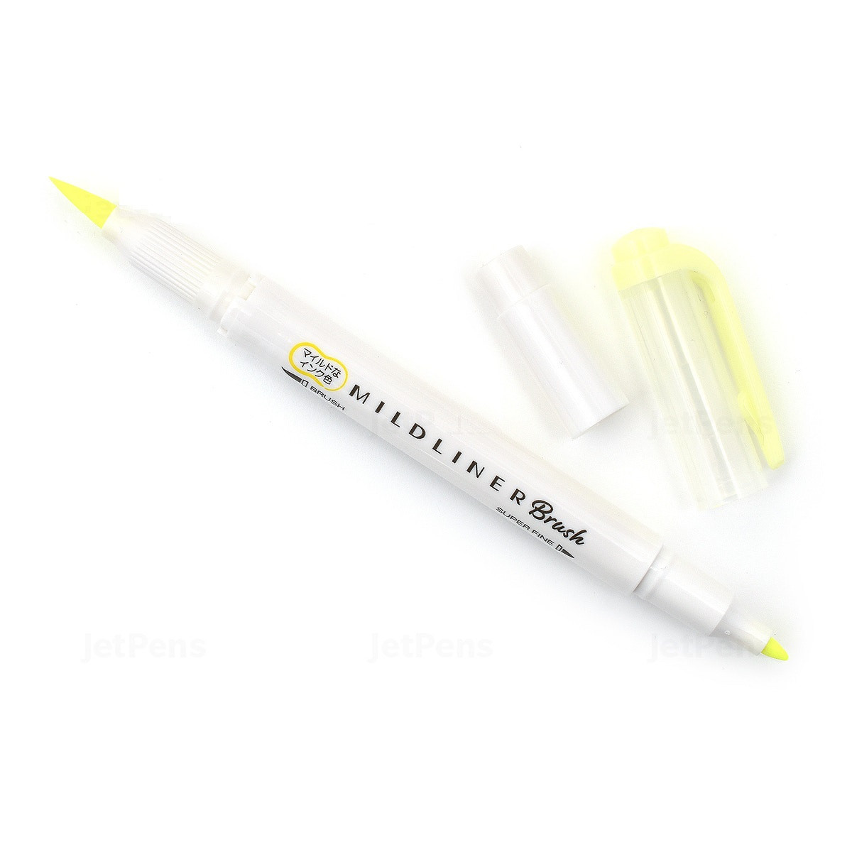 Bút lông cọ hai đầu Zebra Mildliner Double-Sided Highlighter Brush - Brush/ Extra Fine - Mild Yellow