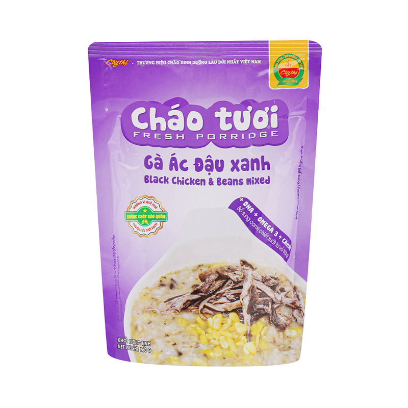 Cháo tươi gà ác đậu xanh Cây Thị gói 260g