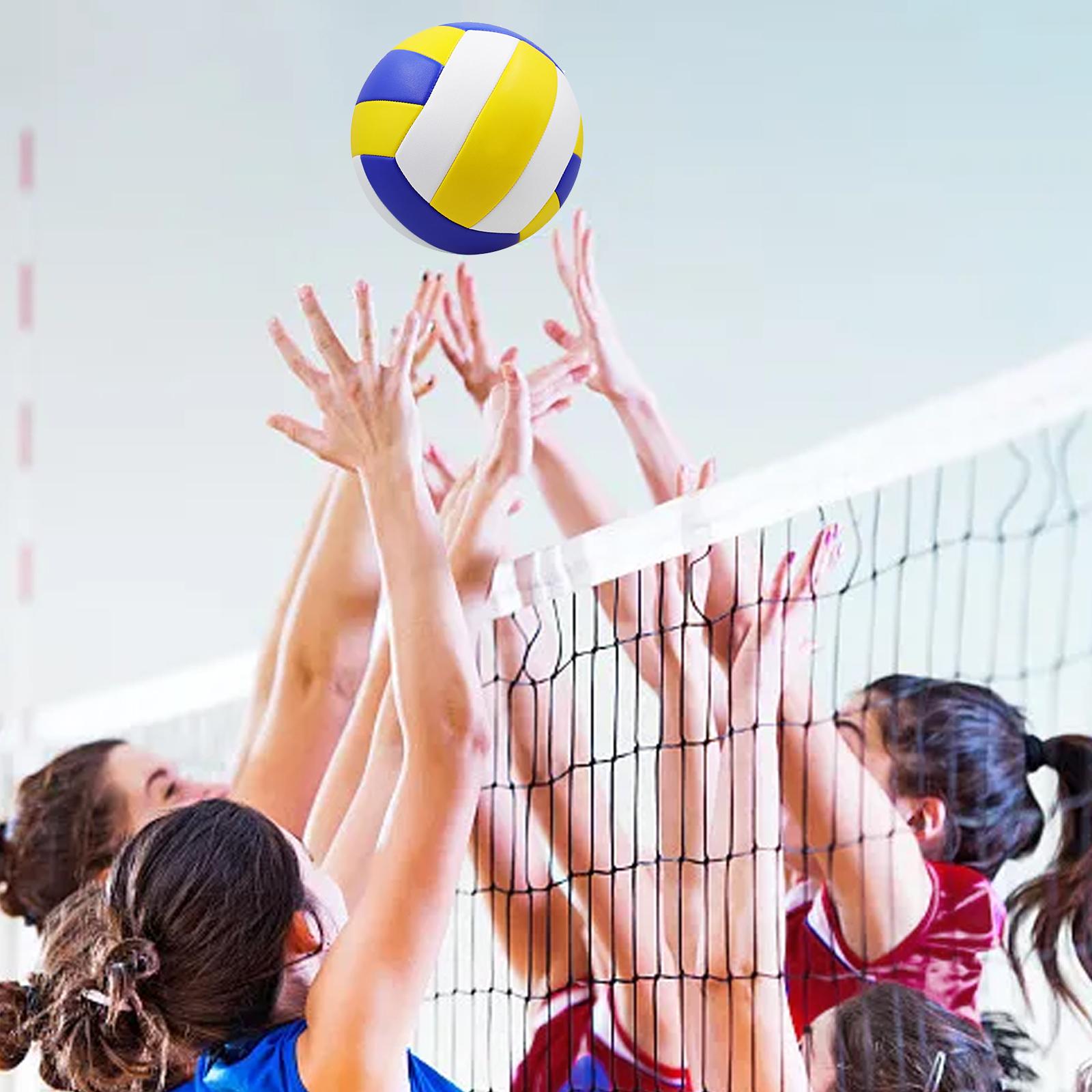 Bóng Chuyền Thi Đấu Chuyên Nghiệp Bóng Chuyền Size 5 Đi Biển Ngoài Trời Trong Nhà Số 5 Bóng Máy May Ngoài Trời Bóng Đi Biển Color: blue yellow RED