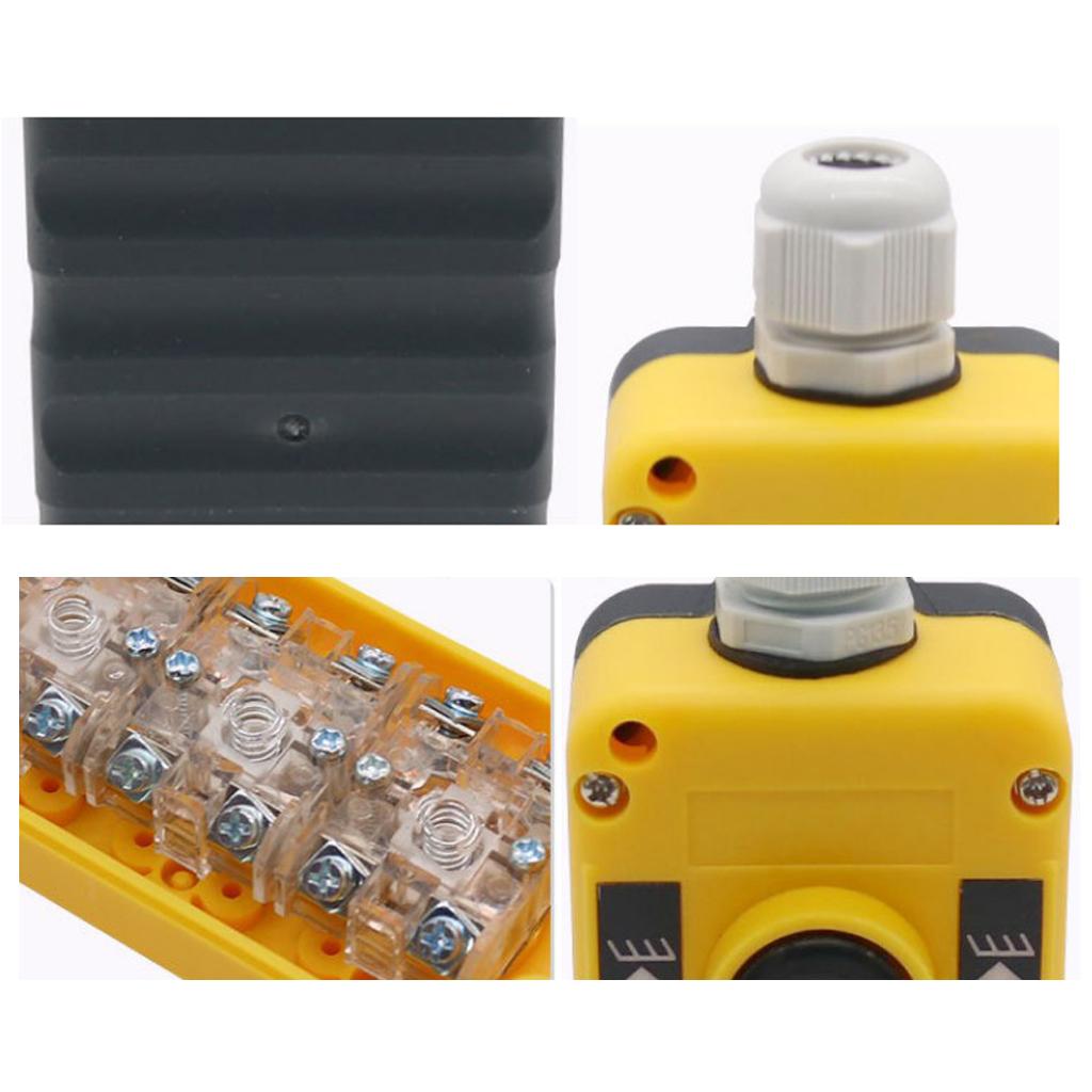 COP4B Crane Button Switch Box Tail Plate Dustproof Rainproof Plastic Yellow