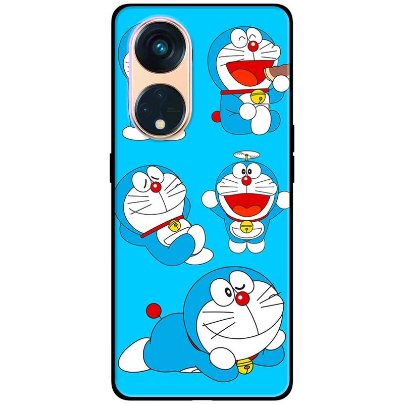 Ốp lưng dành cho Oppo Reno 8T 4G - Reno 8T 5G - Reno 10 5G - Reno 10 Pro 5G - Mèo Do Ra Mon - Hàng Chính Hãng