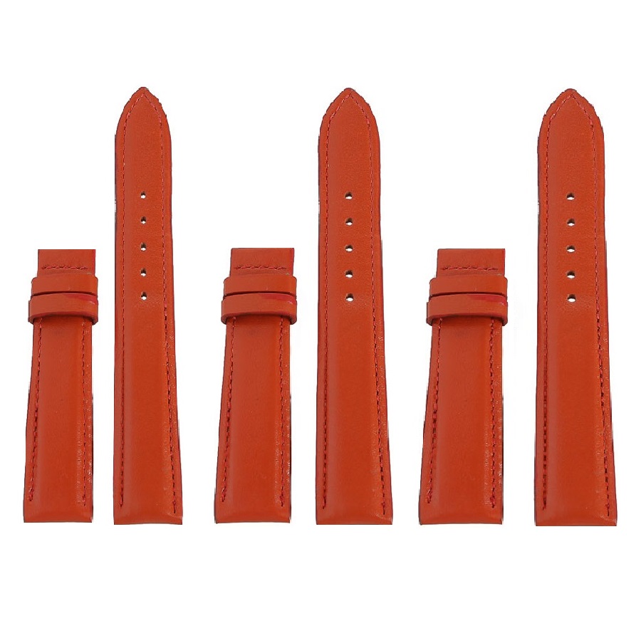 HJ8119-20-21-22 - Dây đồng hồ Huy Hoàng da bò size 16, 18, 20 màu trắng, cam, kem, tím nhạt