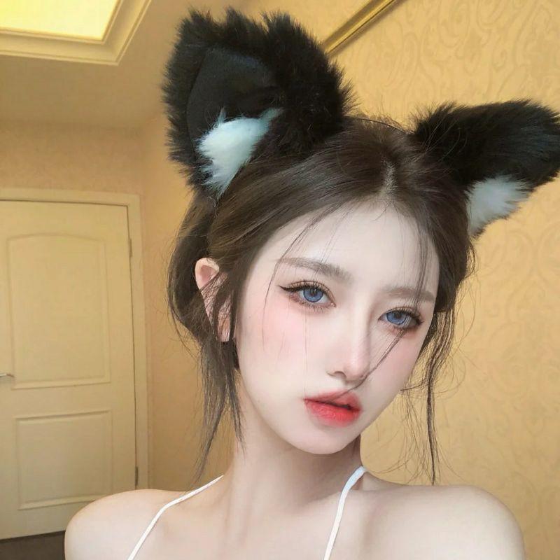 Cài tóc tai Cáo lông mềm tai 2 màu xinh xắn, phụ kiện cosplay sang chảnh