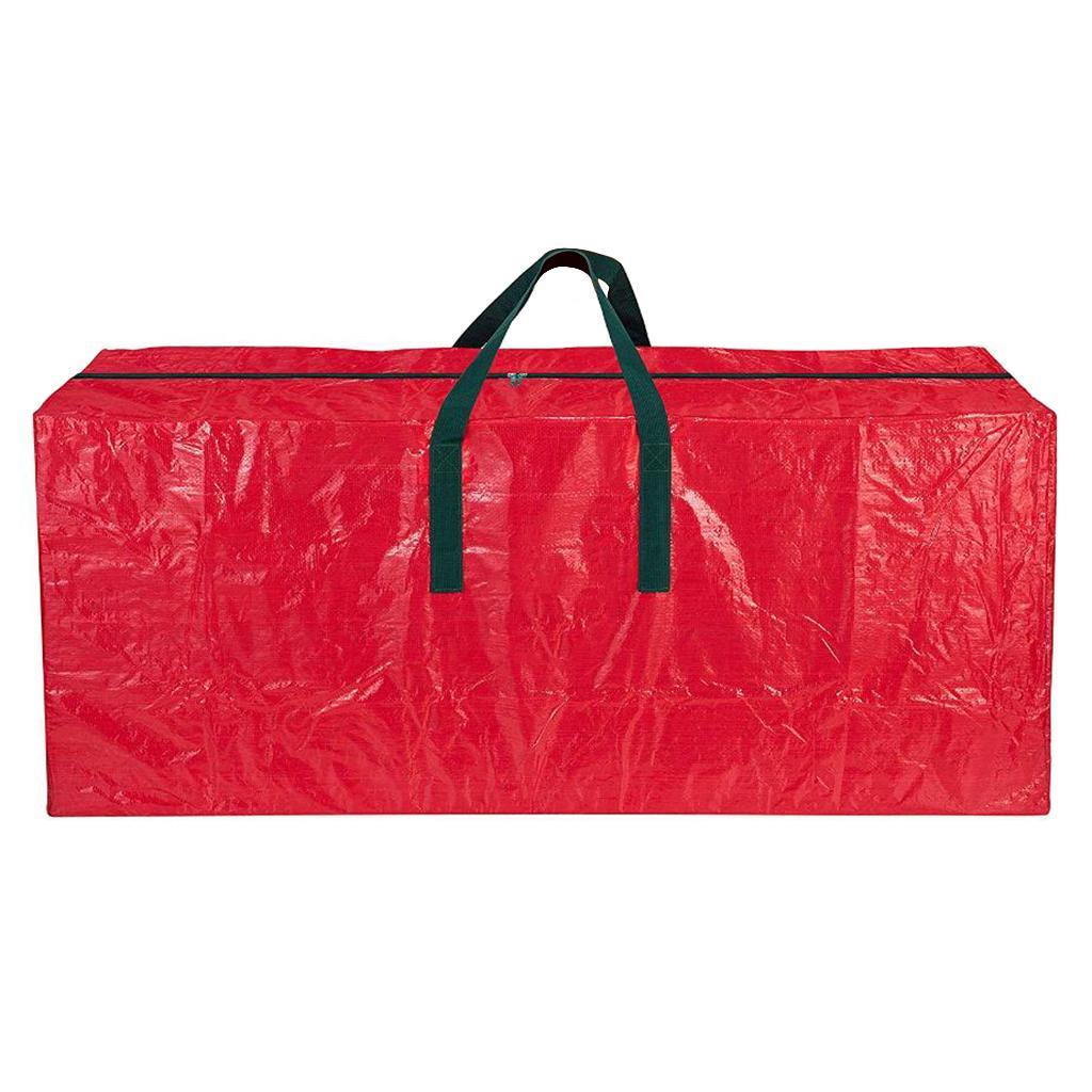 Christmas Xmas Tree Storage Zip Bags Holiday Storage Tote Red_165x76x38cm