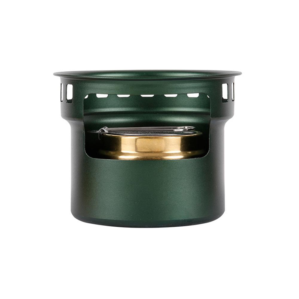 Aluminum Alloy Camping Alcohol Stoves Portable Picnic BBQ Furnace Windproof Alcohol Stoves Outdoor Cooking Furnace Household Tea Stoves