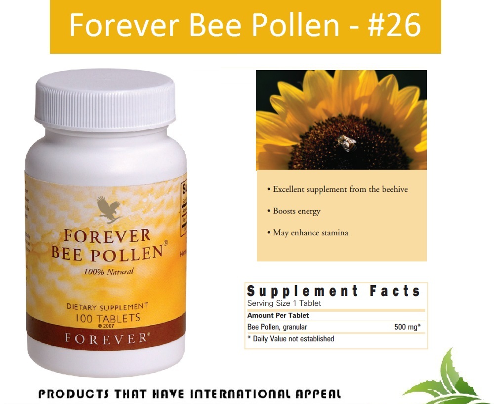 Viên phấn hoa tốt cho sinh lý và sinh lực Forever Bee Pollen (#026)