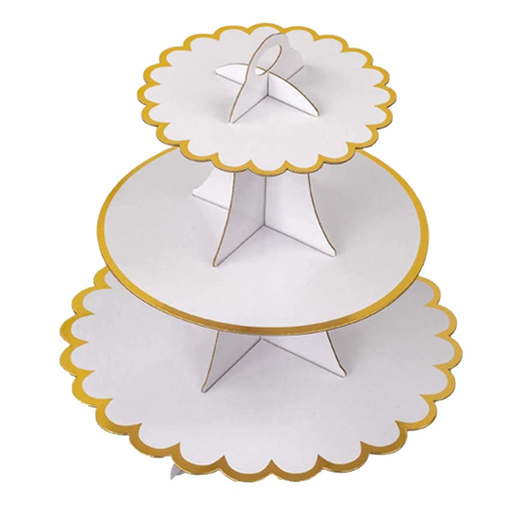 2Pcs Dessert Cupcake Stand 3 Tier Cake Food Display Tower Baby Shower Kids Party