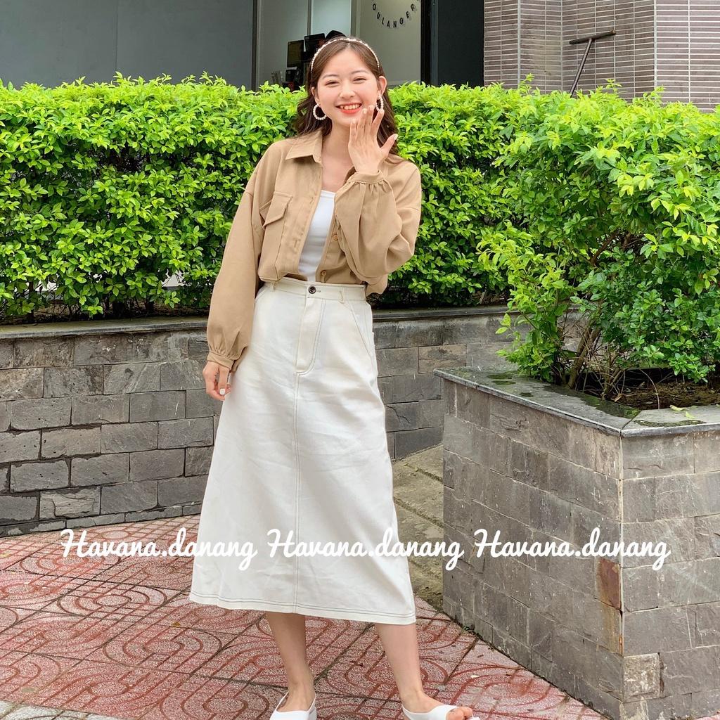 Áo sơ mi ullzang chất nhung dày dặn, áo freesize form rộng