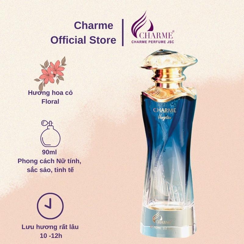 Nước hoa nữ cao cấp Charme VungTau 90ml với gam màu xanh biển thướt tha như tà áo dài người con gái Việt Nam