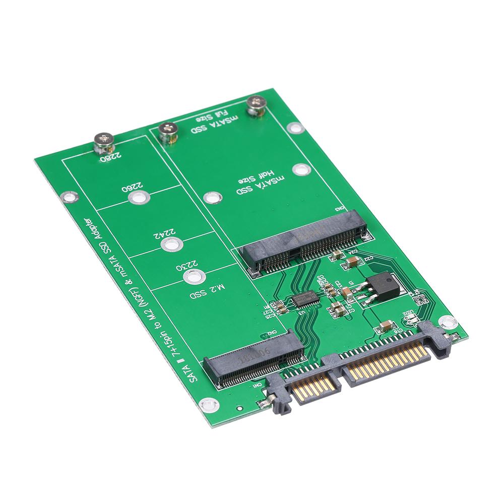 Thẻ chuyển đổi M.2 NGFF sang SATA Hỗ trợ chuyển đổi MSATA SSD sang SATA III 2230 2242 2260 2280