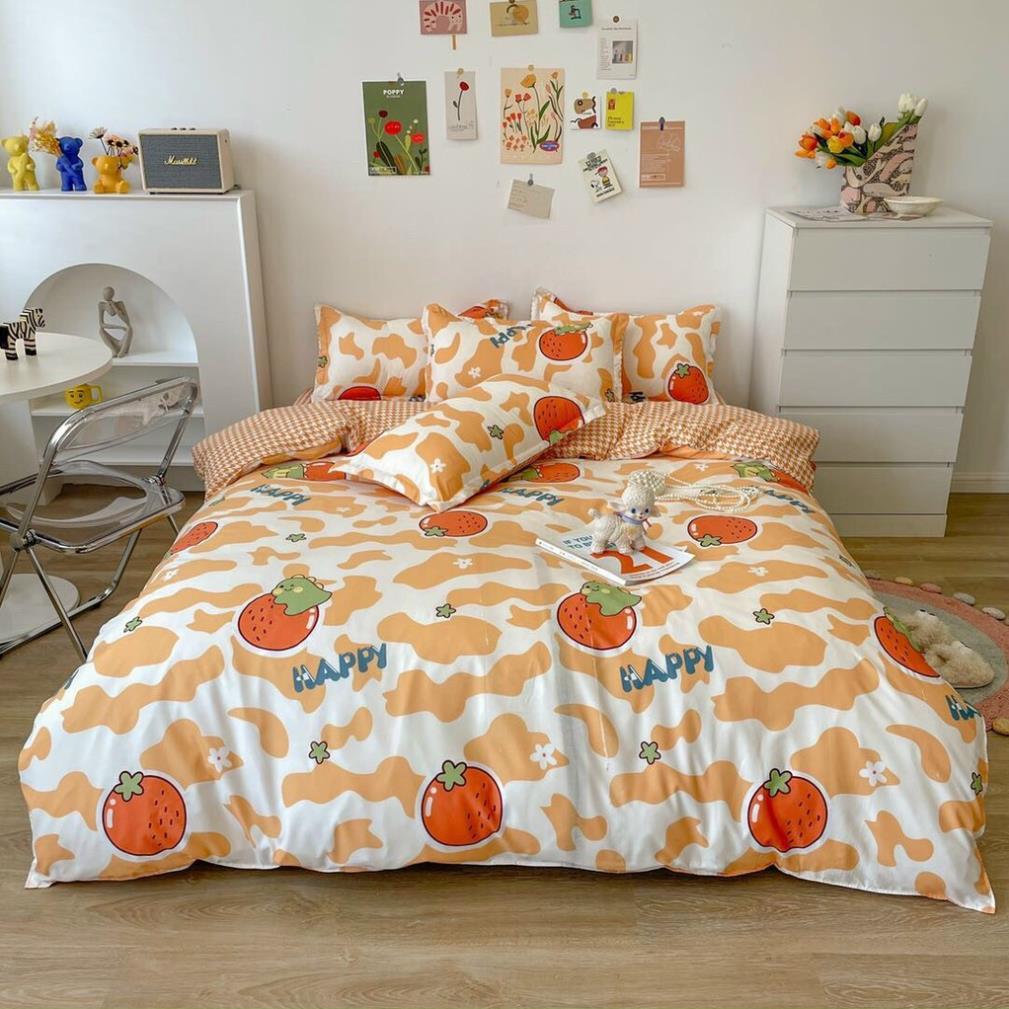 Bộ chăn ga gối , coton poly họa tiết kute đủ size miễn phí bo chun