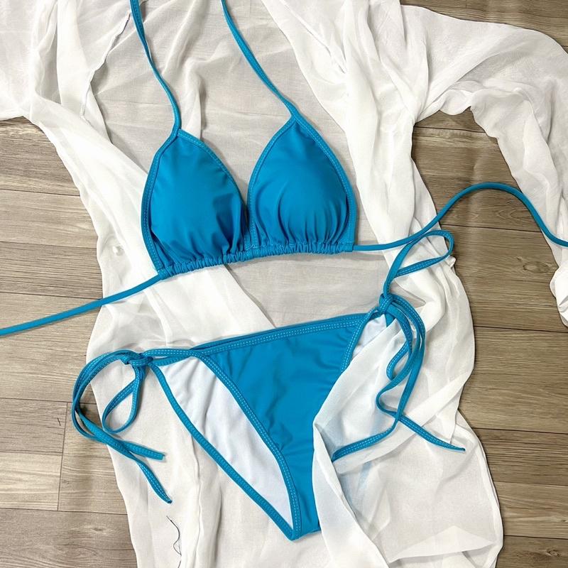 Bikini basic màu xanh biển hot trend