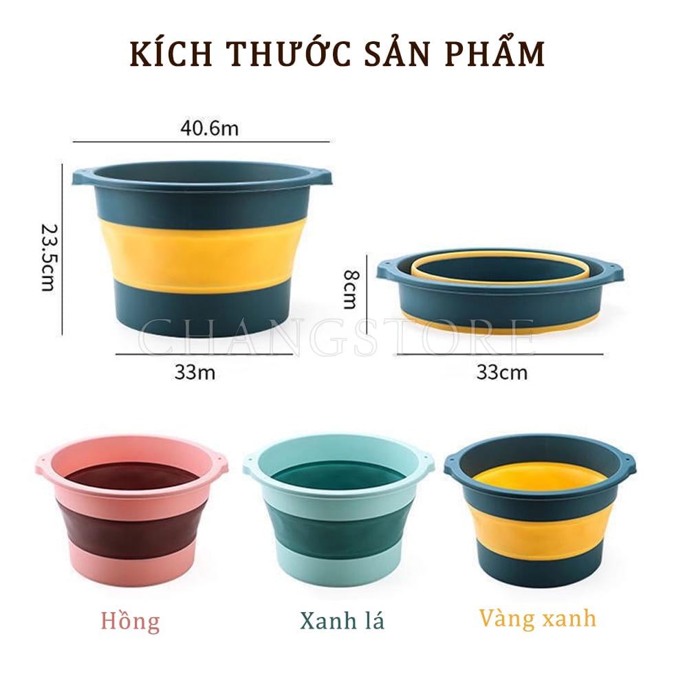 Chậu Ngâm Chân Tròn Gấp Gọn Không Nắp MẪU MỚI , Bồn Ngâm Chân Thiết Kế Nhiều Hạt Massge Giúp Giảm Tê Buốt