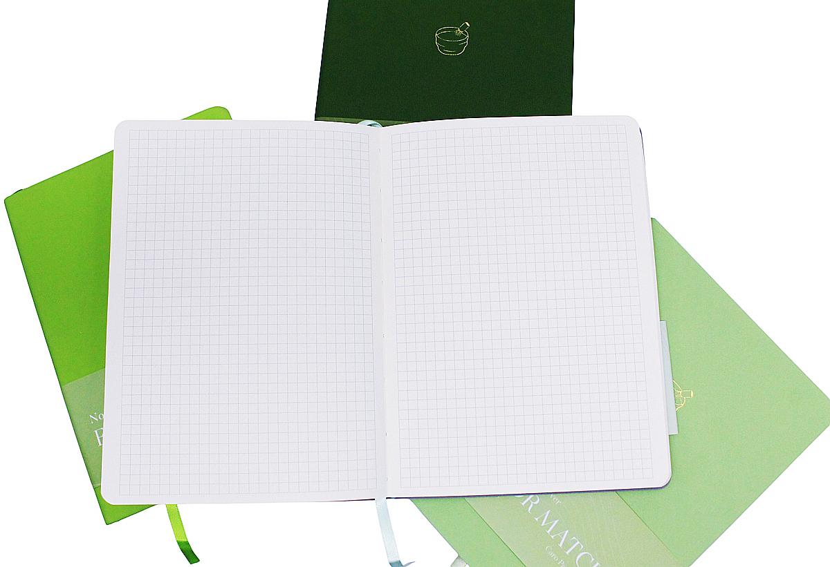 Sổ Bìa Da Mềm - Fall For Matcha A5 - Kẻ Caro - 144 Trang 100gsm - The Sun - Matcha Frappuccino