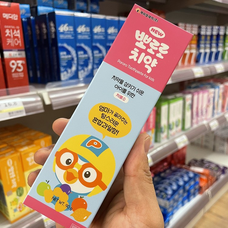 Kem đánh răng trẻ em Pororo Toothpaste For Kids Hàn Quốc 90g