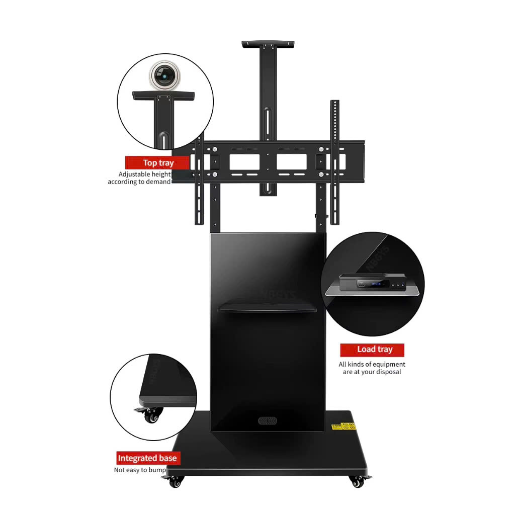 Khung Treo Tivi Di Động T60 (Tối Đa 70 inch) – Giải Pháp Linh Hoạt Cho Phòng Học, Studio, Văn Phòng - Hàng nhập khẩu