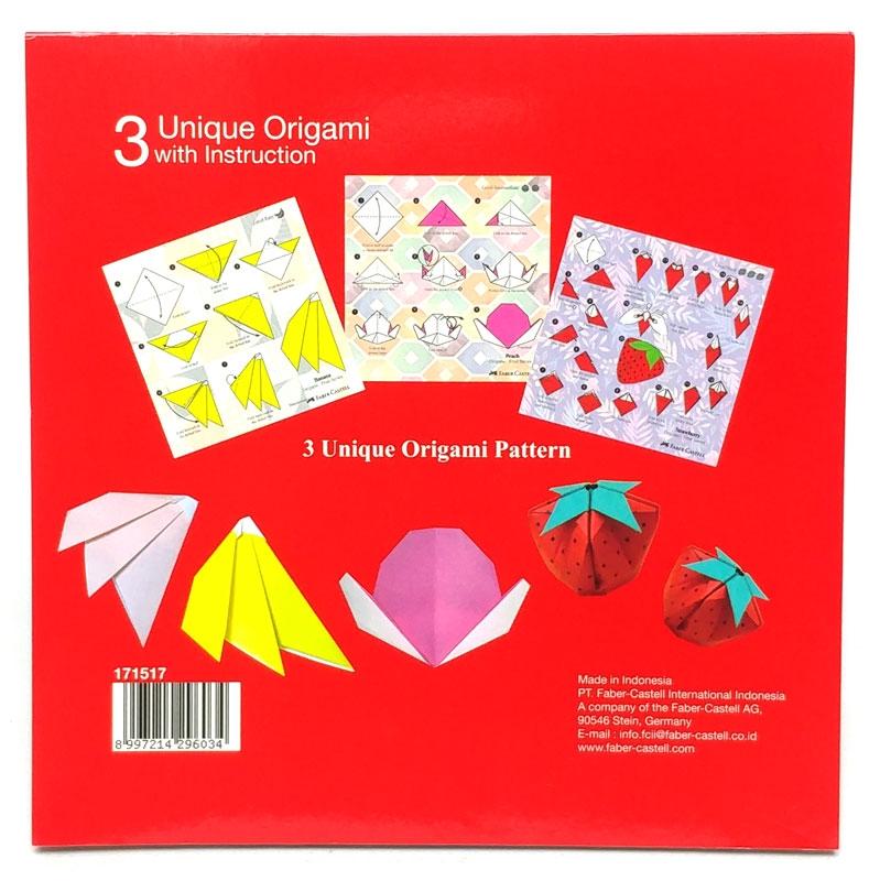 Giấy Nghệ Thuật Origami Washi - Fruit - Faber-Castell 171517 (50 Tờ/ 10 Mẫu)